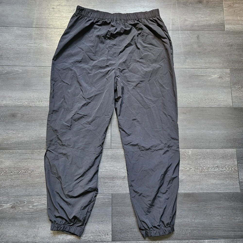 LL Bean Outdoors Womens Regular XL Windbreaker Pants Elastic Waist Black Zip Leg